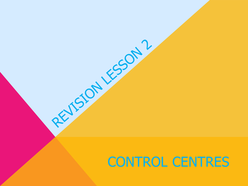 AS Level Control Centres (CCC, VCC, RCC)