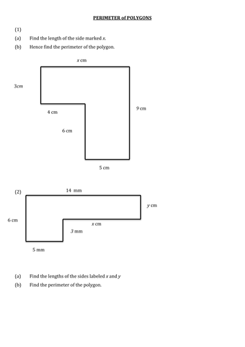 Perimeter of Plane Shapes