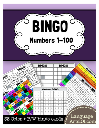 Bingo Numbers 1-100