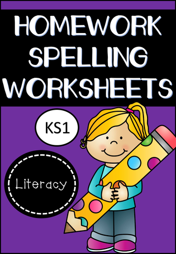 Spelling Homework Worksheets for KS1 | Teaching Resources
