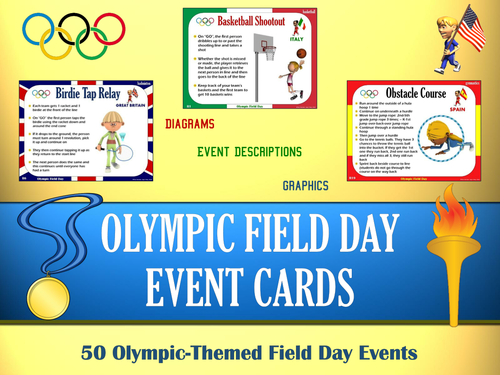 Olympic Field Day Event Cards- 50 Olympic-Themed Field Day Events