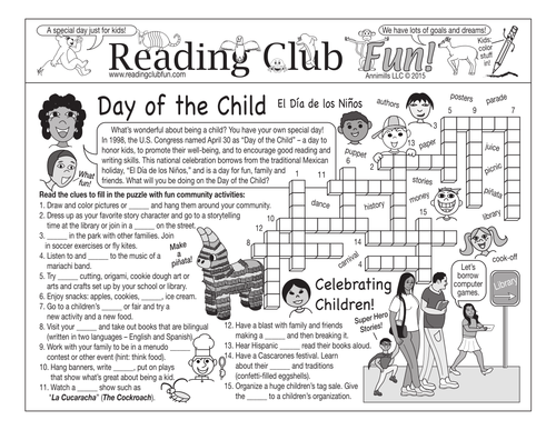 Day of the Child (El Día de los Niños) Two-Page Activity Set