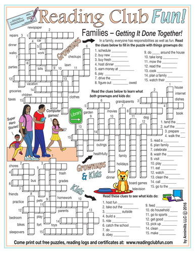 Family Responsibilities Crossword Puzzle