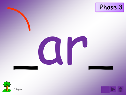 Phase 3: 'ar' sound [as in farm, card]: table/group cards, activities and presentation 