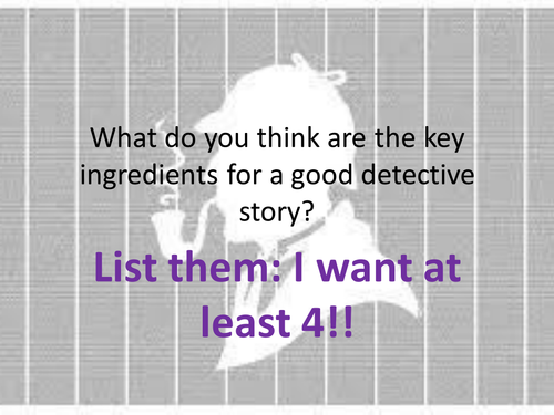 Understanding Conventions of the Detective Genre.