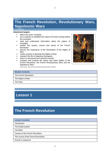 The French Revolution, Revolutionary Wars, Napoleonic Wars