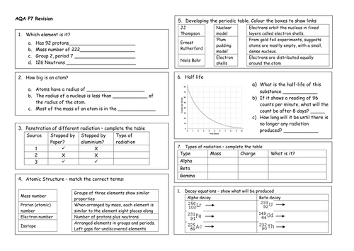AQA (2016) Radioactivity (P4) revision