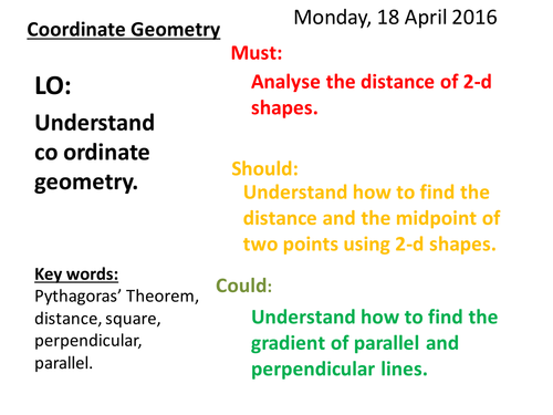 Coordinate Geometry