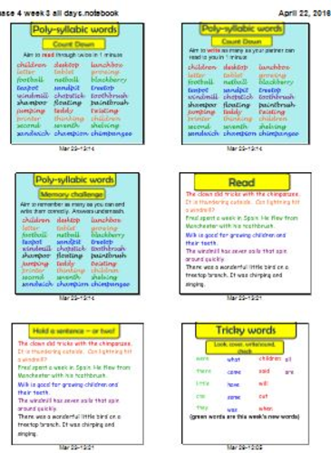 Letters & Sounds phonics phase 4 - week 3 - all you need - no other ...