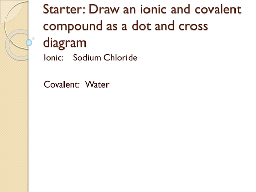 Ionic and covalent compounds