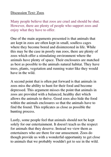 essay should animals be kept in zoos