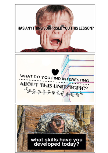 Plenary flash cards with Typorama graphics