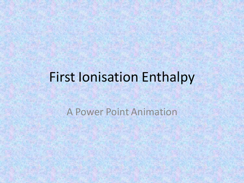 1st Ionisation Enthalpy