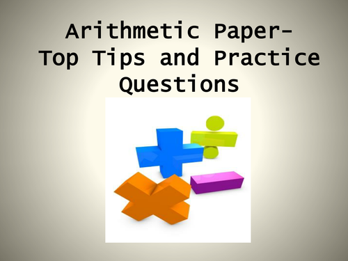 KS2/Key Stage 2 Arithmetic Paper Starters/Plenaries/Revision
