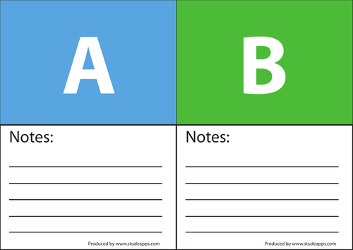 Voting cards for multiple choice questions