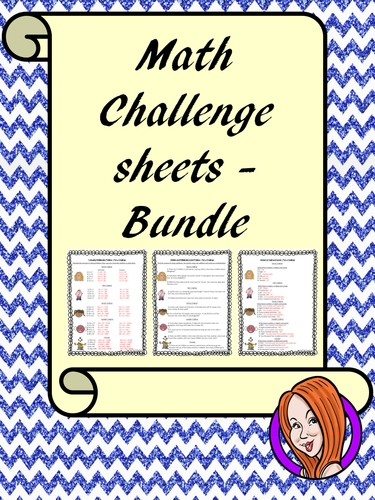  Math Challenge Sheets Bundle  