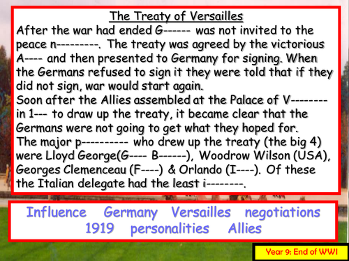 TREATY OF VERSAILLES