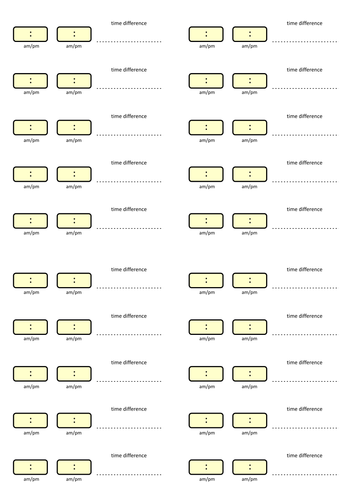 Worksheets - Telling the Time and Maths!