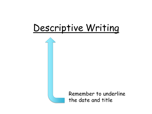 Descriptive Writing - War theme