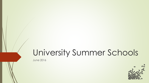University Summer Schools 2016 for Year 12 students
