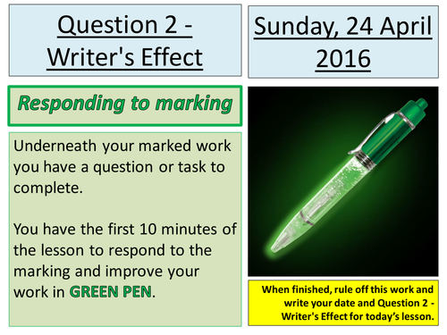 iGCSE 0522 Extended Question 2 - Writer's effect