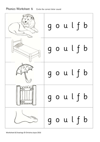 Phonics Picture Match 6 -  GOULFB