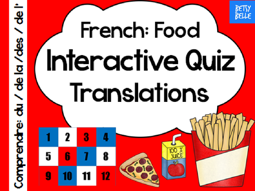 French Interactive Quiz: Food