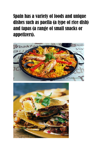 Pictures and Facts about life in Spain