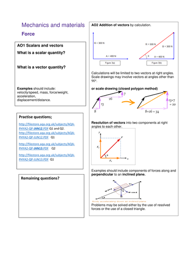 New AQA AS Physics  Mechanics and electricity  revision booklet
