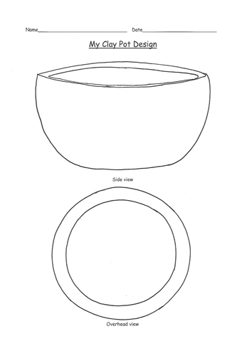 Clay pot design template
