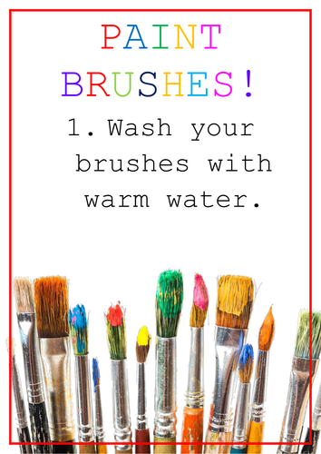 Best tips for teaching students how to wash paintbrushes 