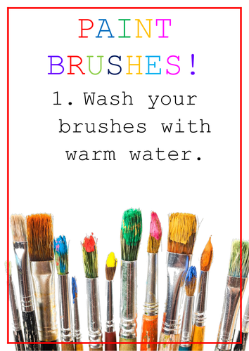 Clean Paintbrushes Poster