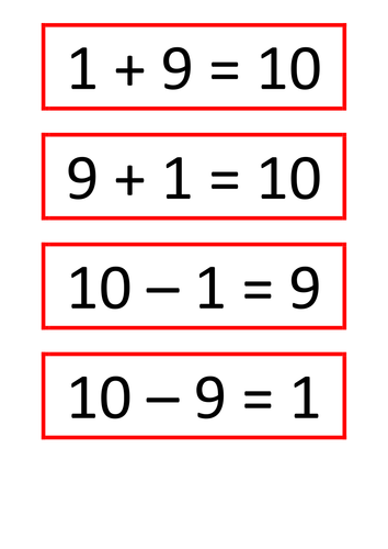 Inverse operations - Fact families