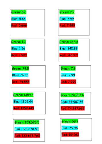 Y4/Y5/Y6  KS2 Rounding decimals treasure hunt differentiated