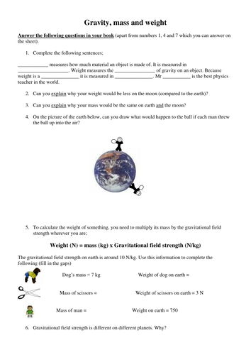 Gravity, mass and weight