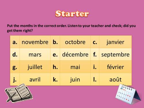  French Birthdays - Months, Days, Numbers to 31 - 2 Whole Lessons