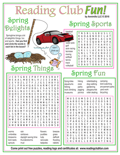 Springtime Delights Word Search Puzzle