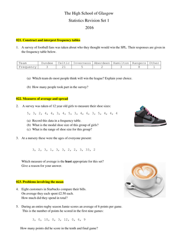 Simple Statistics Revision