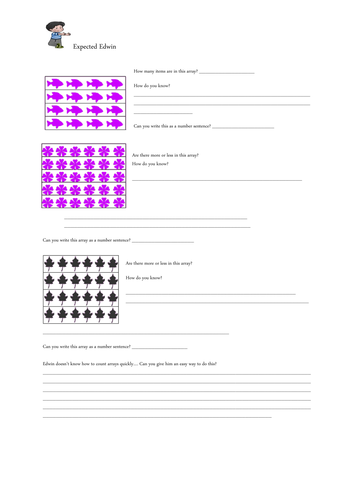 Expected Edwin Math Starter worksheets