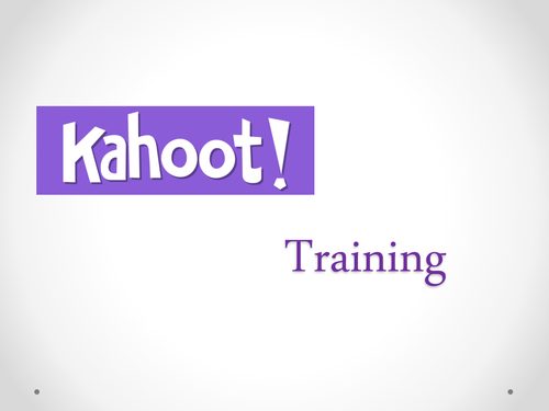Kahoot Training