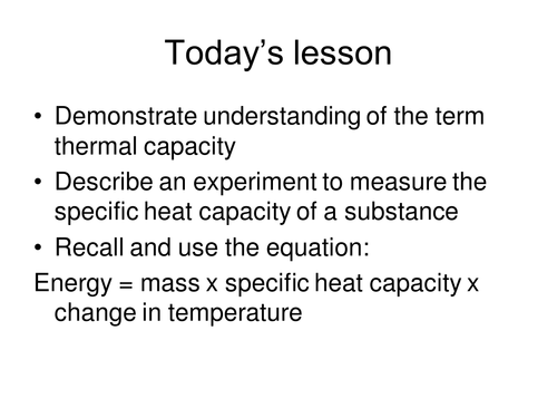 Specific heat capacity