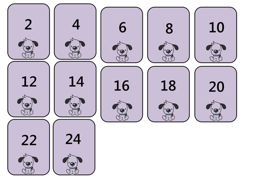 2, 5, 10 times tables pairs game 