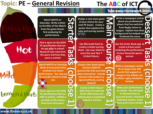 Take-away Homework