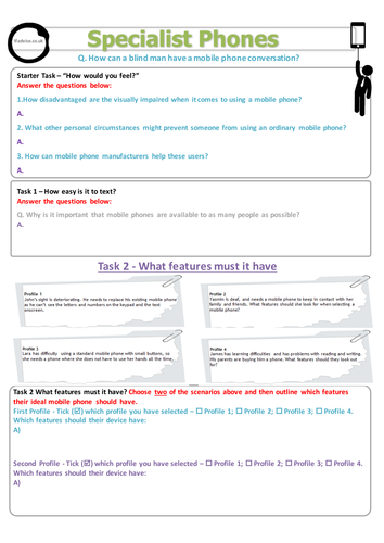 Edexcel GCSE ICT Teaching Block One Worksheets