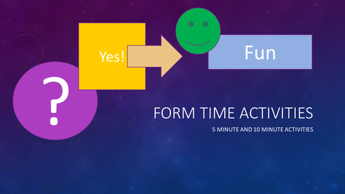 Form Time Activities - Ideal End of Term Fun