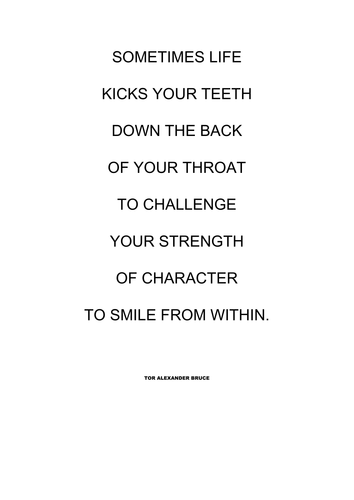 STRENGTH OF CHARACTER POSTER