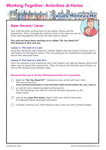 Do You Need It? KS2 - Working Together: Activities at Home