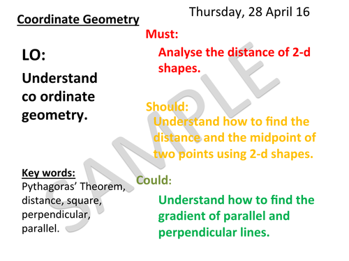 Coordinate Geometry Sample