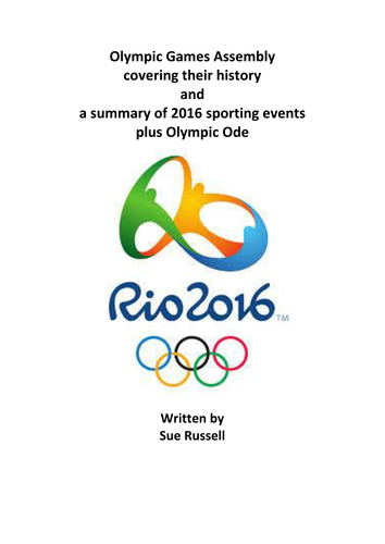 Rio 2016 Olympic Games Assembly including history events and ode