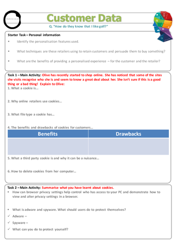 Edexcel GCSE ICT Teaching Block Two Worksheets